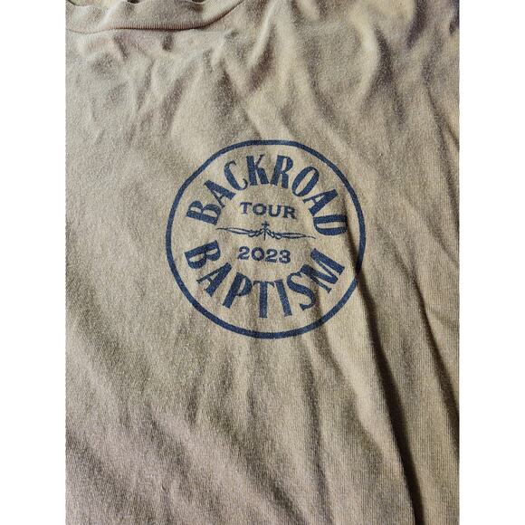 JELLY ROLL Mustard Color Backroad Baptism Tour 2023 Long Sleeve T-Shirt SZ XL - Picture 4 of 9